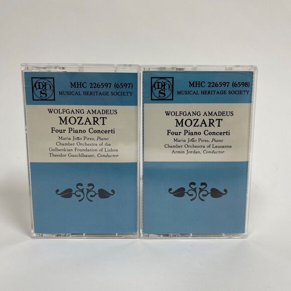 Wolfgang A. Mozart Four Piano Concerti Cassettes Lot of 2 - Picture 1 of 4